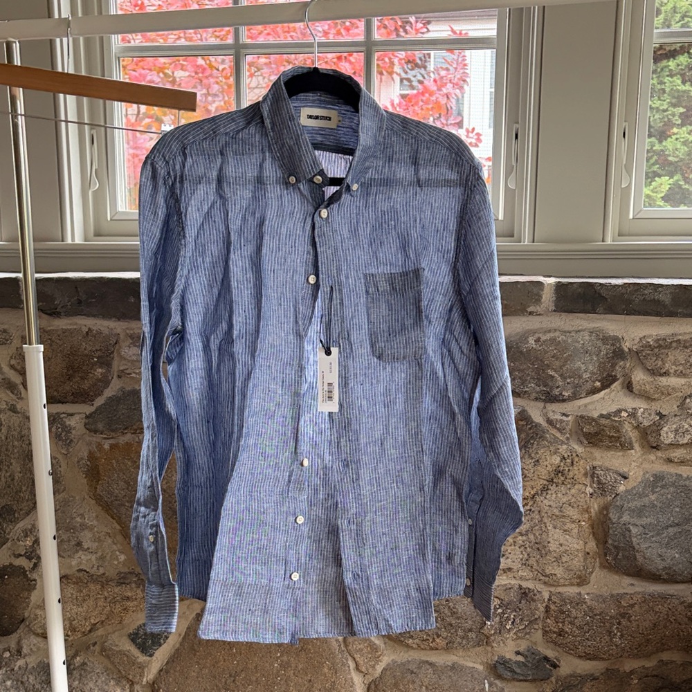 Taylor Stitch Blue Striped Casual Shirt